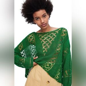 Zara Green Knit Sweater🌱💚